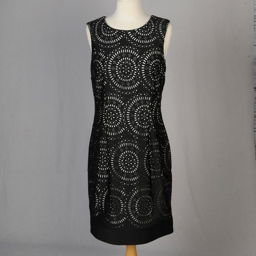 Faux Suede, White House Black Market, Sheath Dress, Cut Out Design, Size 10